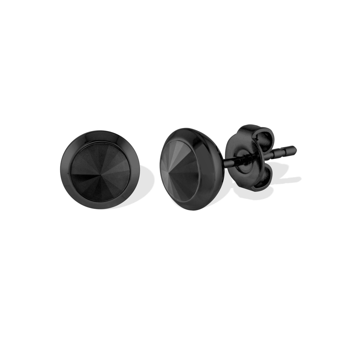 Black CZ Stud Earrings