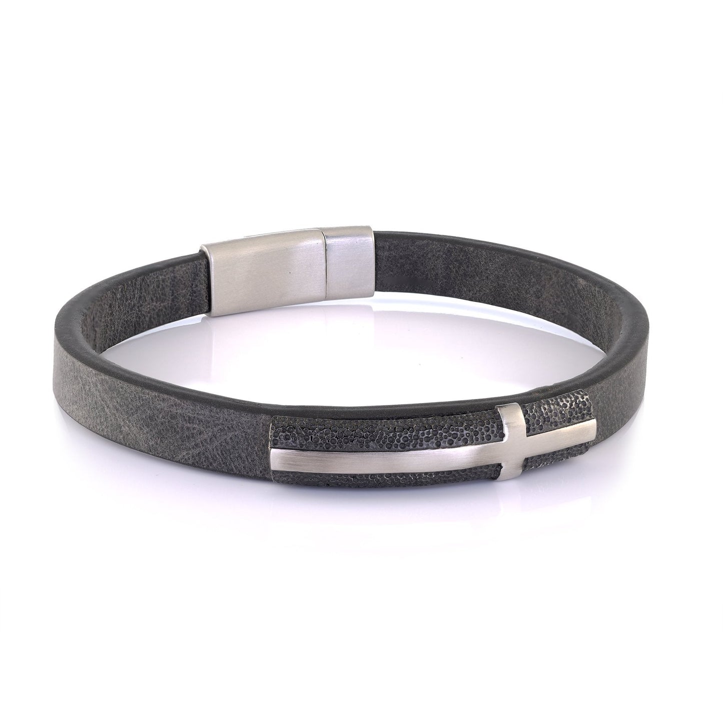 Cross Leather Bracelet