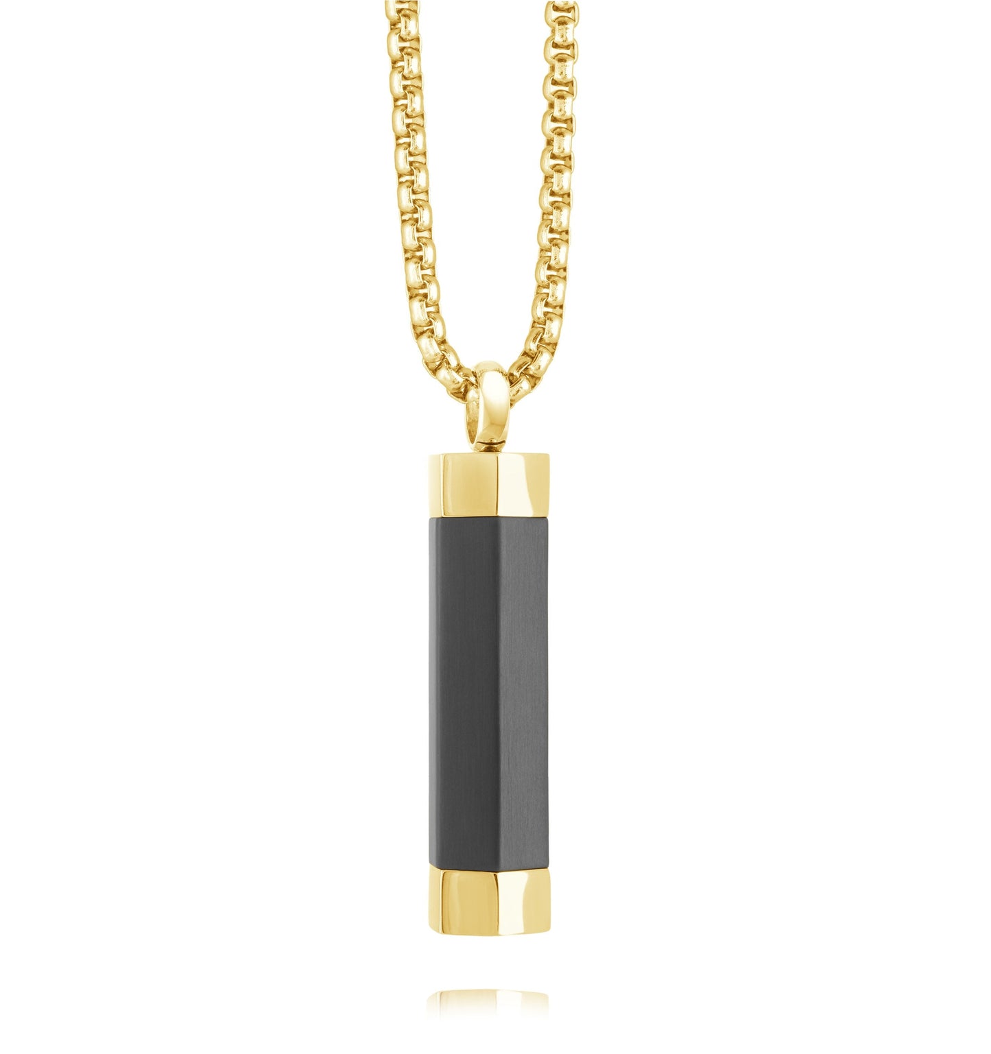 Gold & Black Urn Pendant