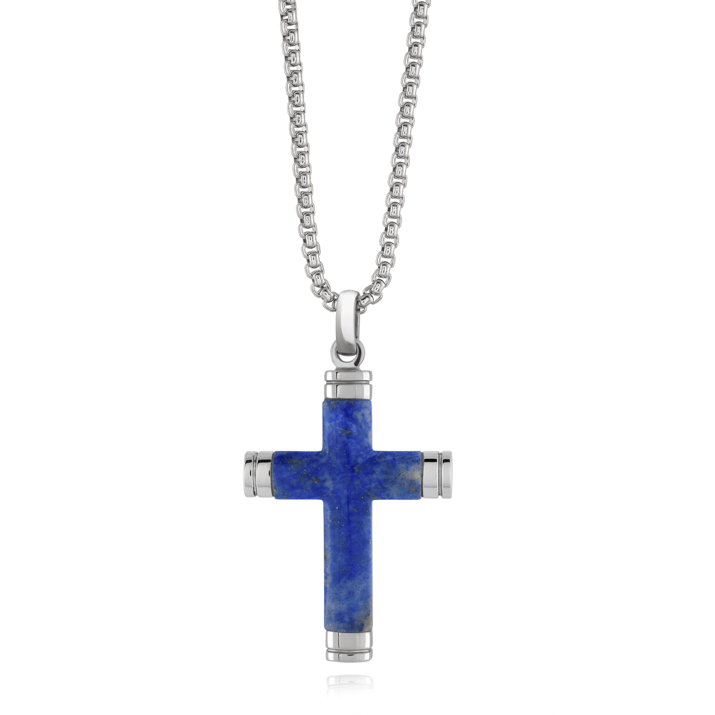 Blue Lapis Cross Necklace
